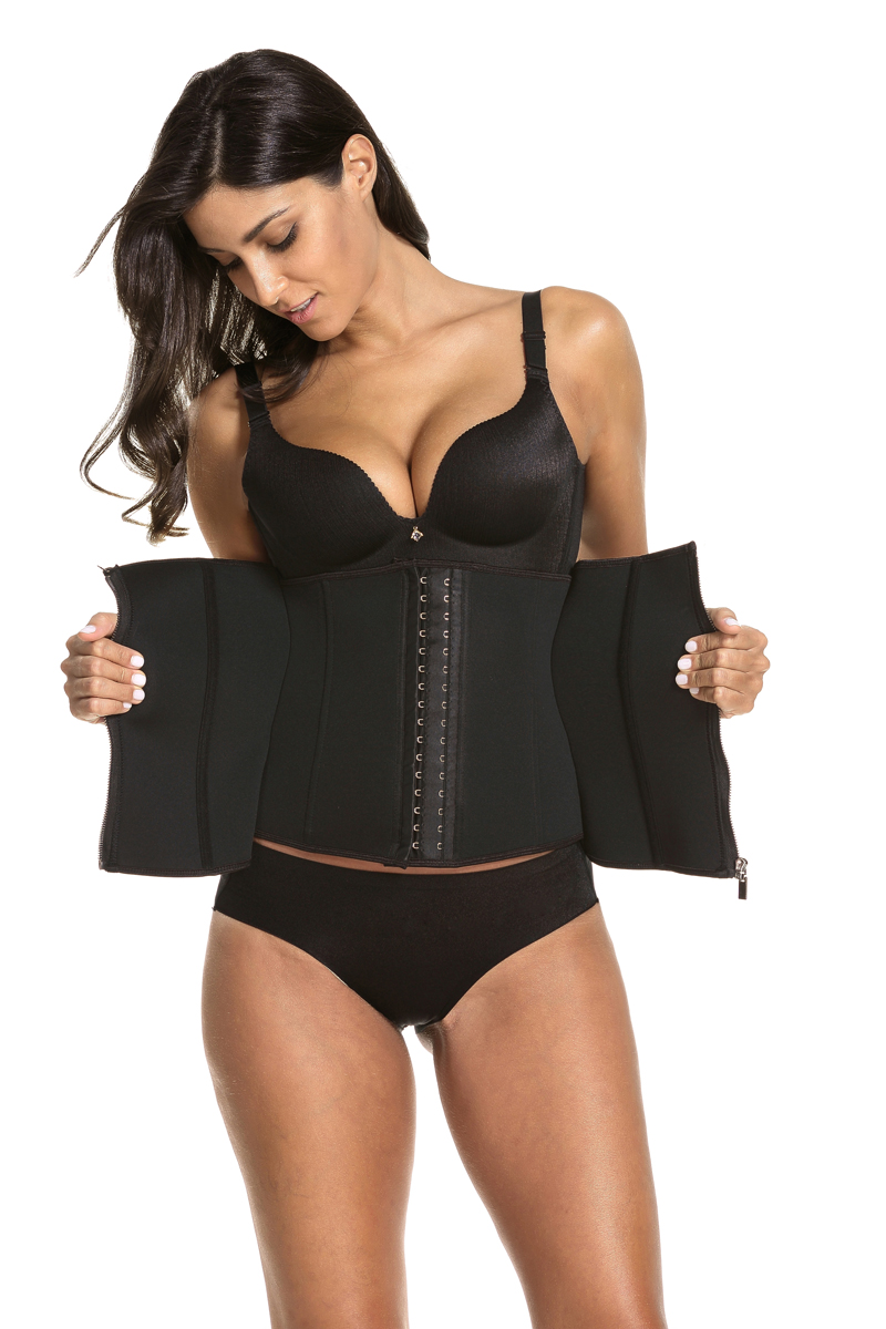 F3240-2 Черная спиральная косточка Спортивная тренировка Body Shaper Талия Cincher